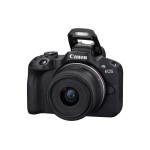 Canon EOS R50 ミラーレス ビデオブログ カメラ (ブラック)、RF-S18-45mm F4.5-6 付き。